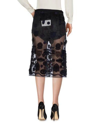 Shop Sacai Woman Midi Skirt Black Size 2 Cupro