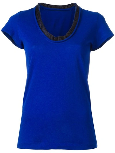 Sacai Ruffle Neck T-shirt