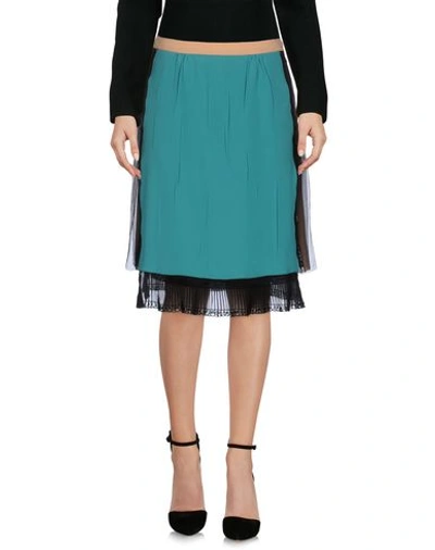 Prada Knee Length Skirt In グリーン