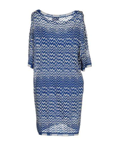 Shop Missoni Short Dress In Blue