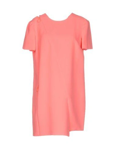 Versace Short Dress In Salmon Pink