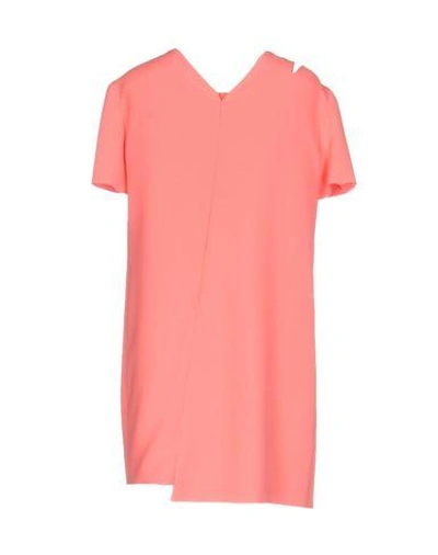 Shop Versace Short Dress In Salmon Pink