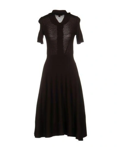 Shop Michael Kors Knee-length Dresses In Dark Brown