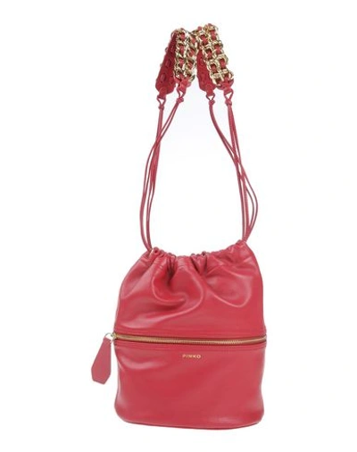 Pinko Handbag In Brick Red