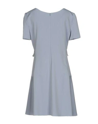 Shop Emporio Armani Short Dresses In Sky Blue