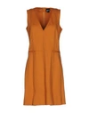 Just Cavalli Short Dresses In Rust