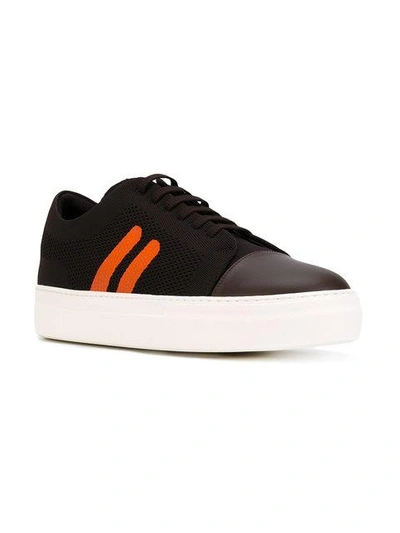 Shop Neil Barrett Striped Trainers