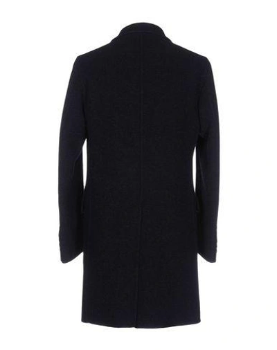 Shop Prada Coat In Dark Blue