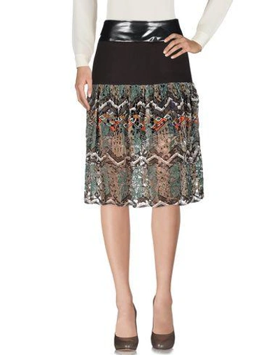 Shop Kolor Midi Skirts In Dark Brown