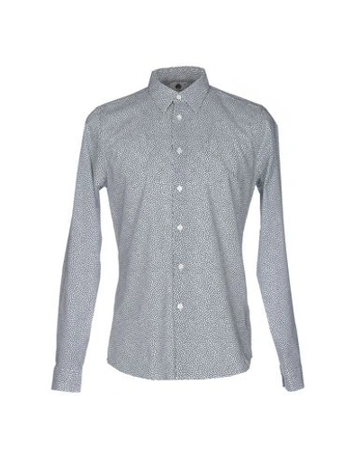 Ps By Paul Smith Patterned Shirt In Slate Blue