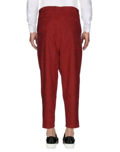 Shop D.gnak By Kang.d Casual Pants In Maroon