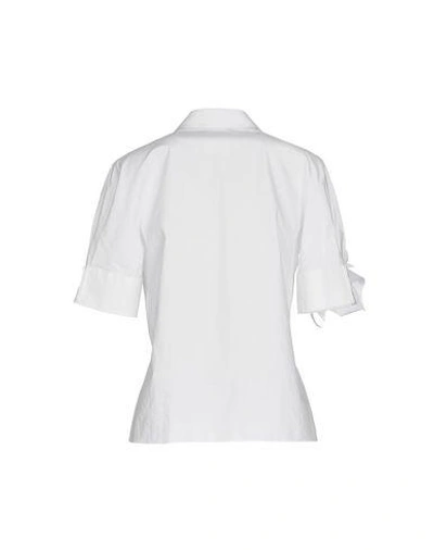Shop Delpozo Solid Color Shirts & Blouses In White