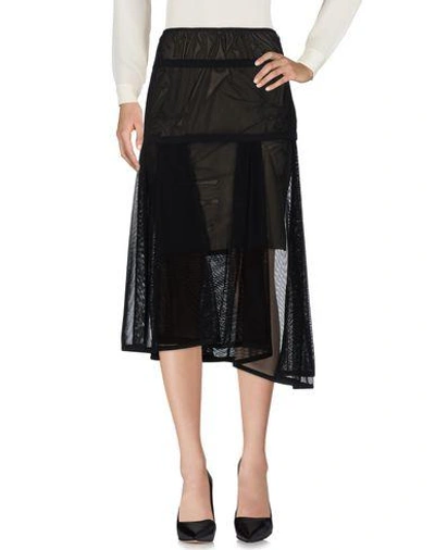 Shop Kolor 3/4 Length Skirts In Black