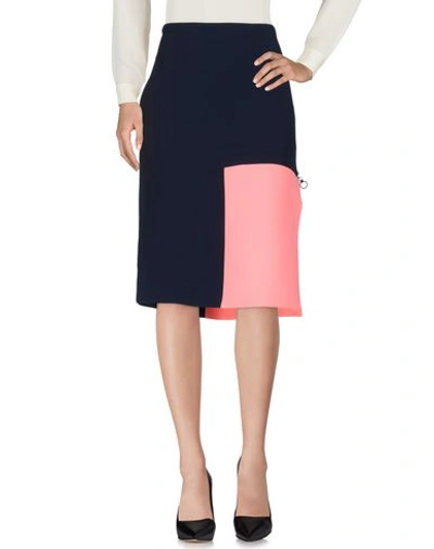 Versace 3/4 Length Skirt In Dark Blue