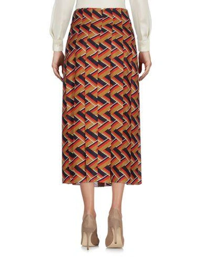 Shop Gucci 3/4 Length Skirts In Khaki