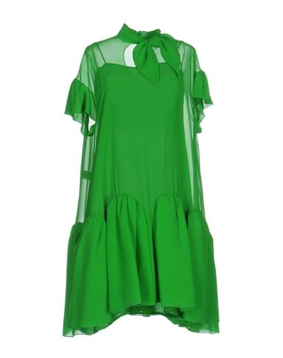 Delpozo Short Dresses In Green
