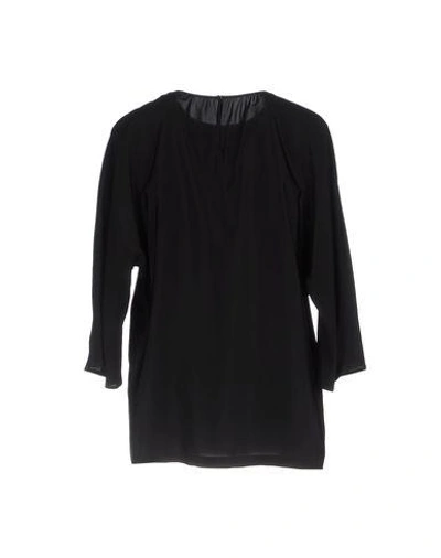 Shop Dolce & Gabbana Woman Top Black Size 2 Silk, Polyester, Polyamide