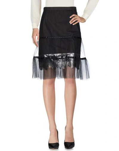 Shop Kolor Knee Length Skirt In Black