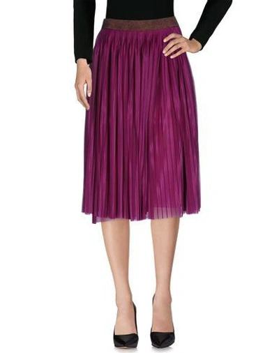 Shop Victoria Beckham Midi Skirts In Purple