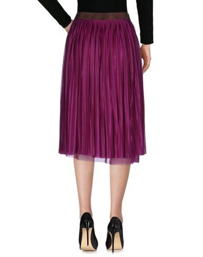 Shop Victoria Beckham Midi Skirts In Purple