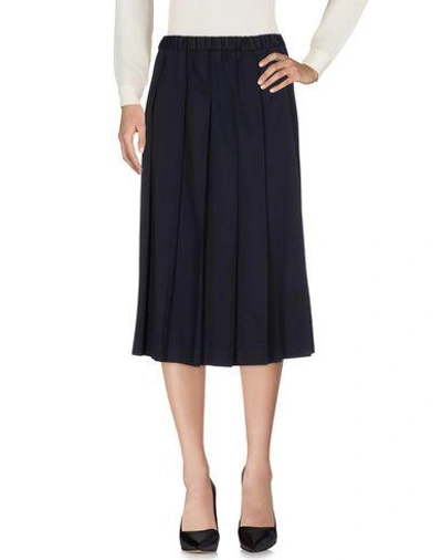 Comme Des Garçons 3/4 Length Skirt In Dark Blue