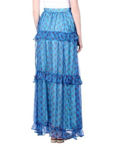 Shop Au Jour Le Jour Maxi Skirts In Azure