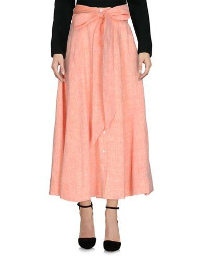 Shop Lisa Marie Fernandez 3/4 Length Skirts In Salmon Pink