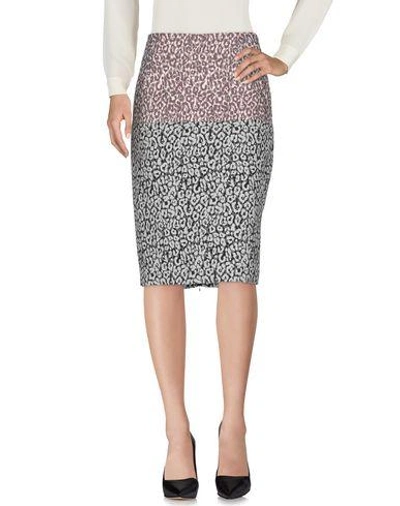 Shop Pinko Woman Midi Skirt Grey Size 8 Cotton, Polyester, Elastane