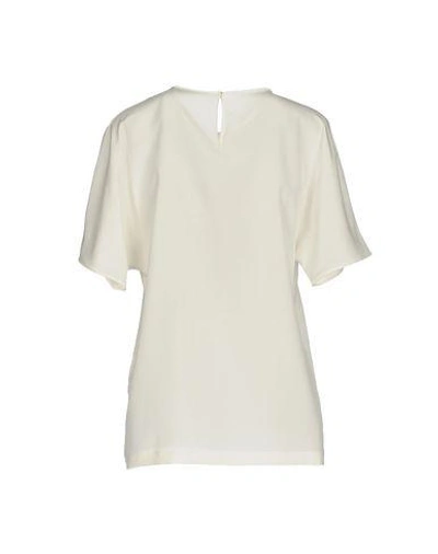 Shop Dolce & Gabbana Woman Top White Size 6 Silk, Elastane