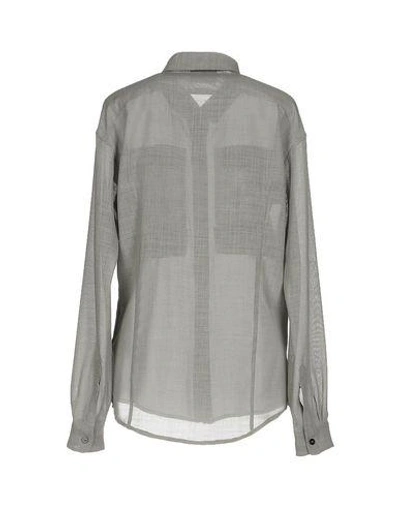Shop Anthony Vaccarello Solid Color Shirts & Blouses In Light Grey