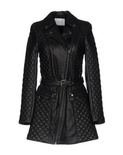 Shop Pierre Balmain Belted Coats In Black