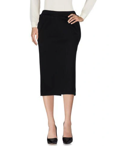 Shop Balenciaga Midi Skirts In Black