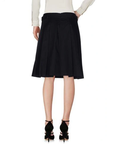 Shop Michael Michael Kors Knee Length Skirt In Dark Blue