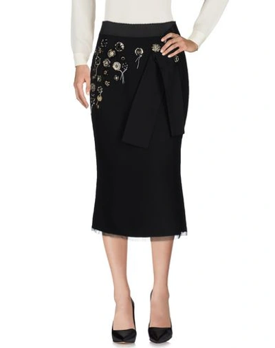 Shop Dolce & Gabbana 3/4 Length Skirt In Black