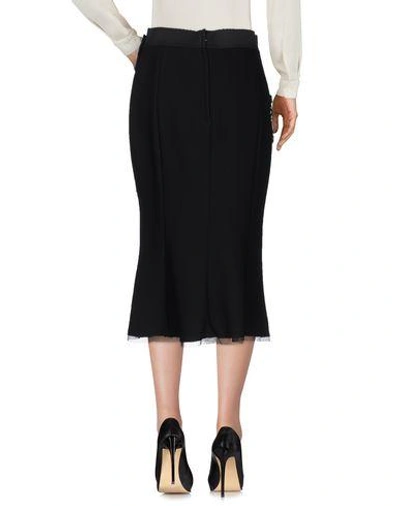 Shop Dolce & Gabbana 3/4 Length Skirt In Black