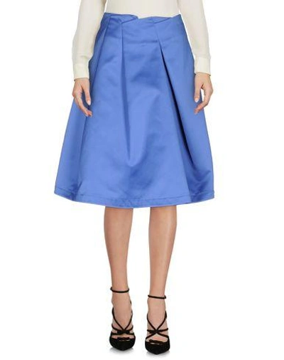 Shop Jil Sander Knee Length Skirt In Blue