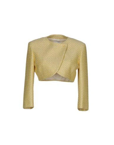 Shop M Missoni Suit Jackets In Yellow