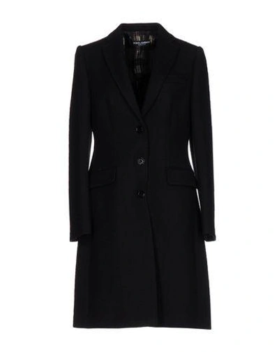 Shop Dolce & Gabbana Coat In Dark Blue