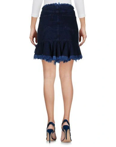 Shop Marques' Almeida Denim Skirt In Blue