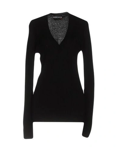 Rochas Sweaters In Black