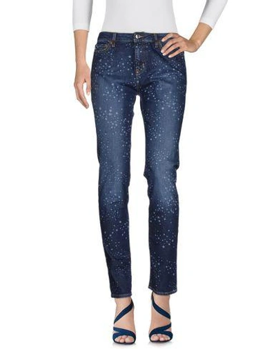 Shop Love Moschino Woman Jeans Blue Size 27 Cotton, Elastane