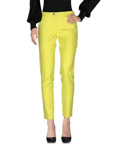 Shop Boutique Moschino Casual Pants In Acid Green