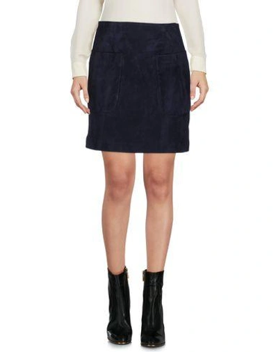 Shop Ymc You Must Create Mini Skirts In Dark Blue