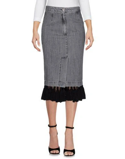 Au Jour Le Jour Denim Skirt In Grey