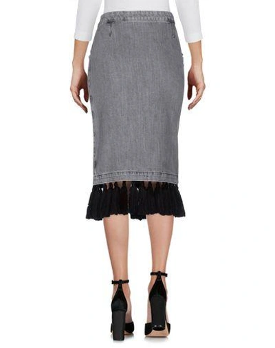 Shop Au Jour Le Jour Denim Skirt In Grey
