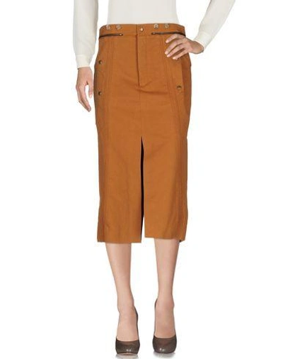 Shop Chloé Midi Skirts In Brown