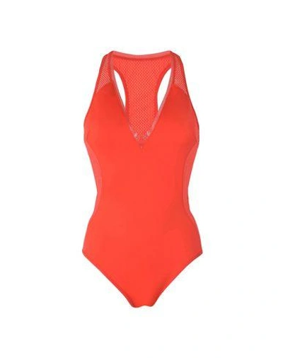 Shop Stella Mccartney One-piece Swimsuits In Red