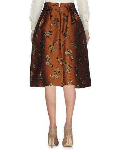 Shop Pinko Knee Length Skirt In Brown