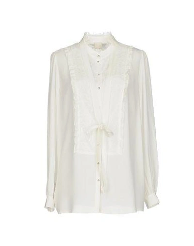 Shop Pinko Lace Shirts & Blouses In White