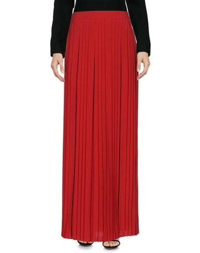 Shop Tory Burch Long Skirt In Red